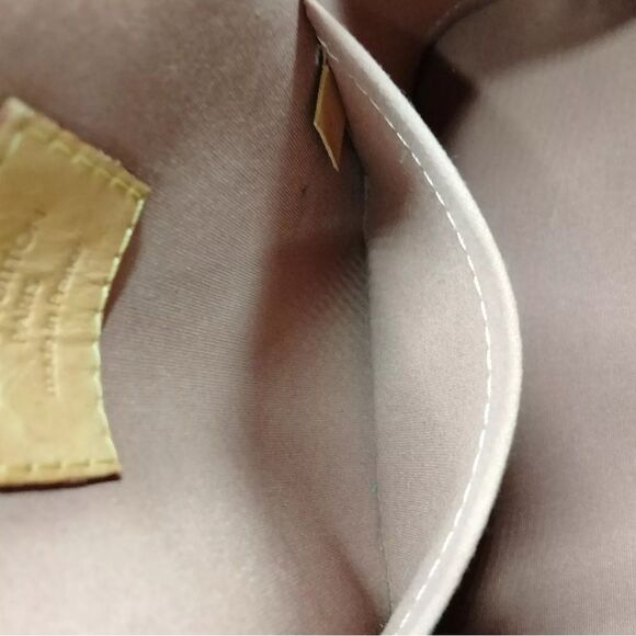 Auth Louis Vuitton Camel Brown Vernis Patent Leather 2way LV Alma BB Satchel - Picture 14 of 16